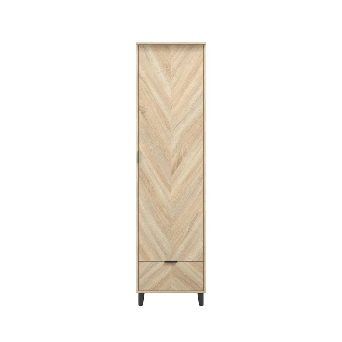 HO+ME Stockholm 1 Door Wardrobe in Chevron - Image 2