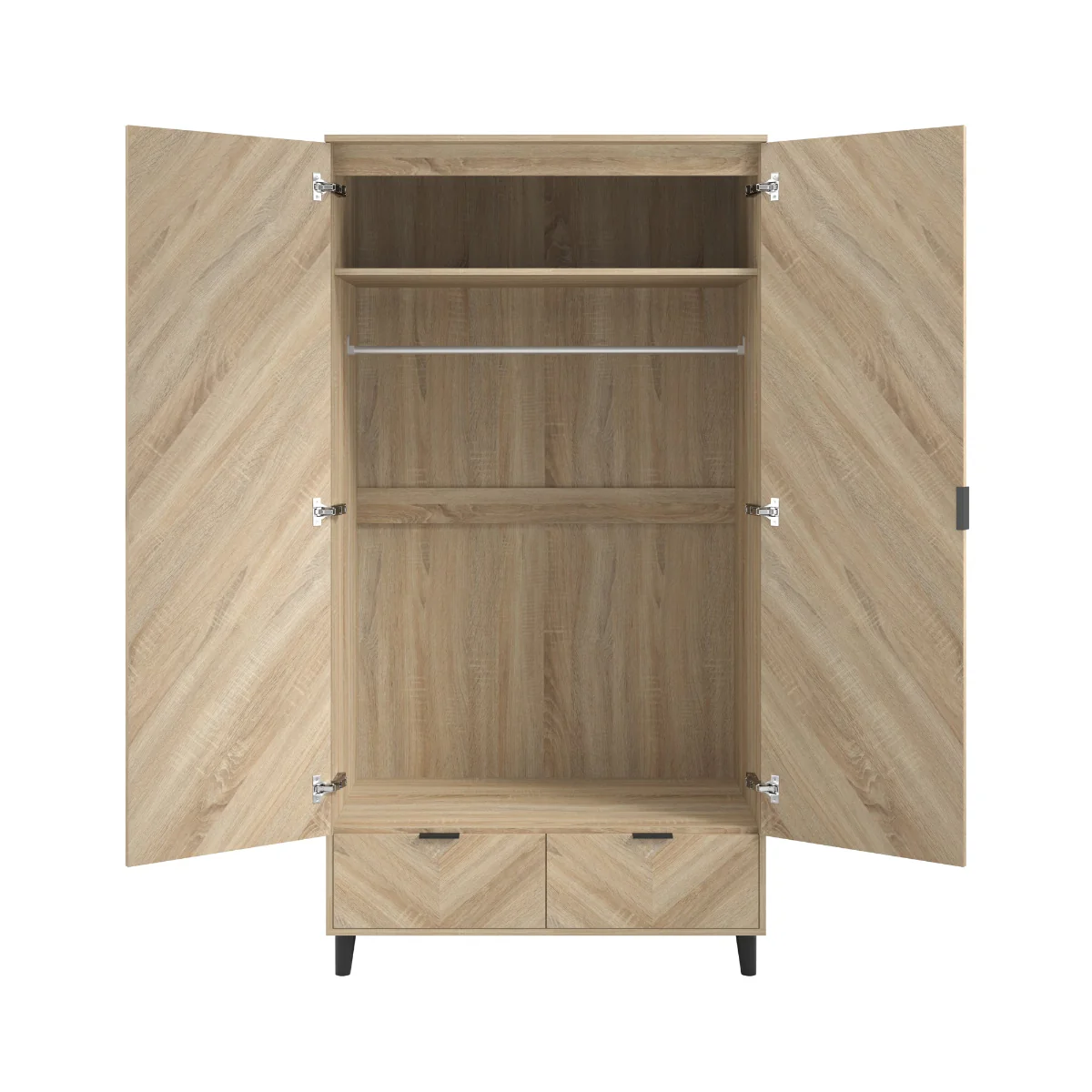 HO+ME Stockholm 2 Door Wardrobe in Chevron - Image 3