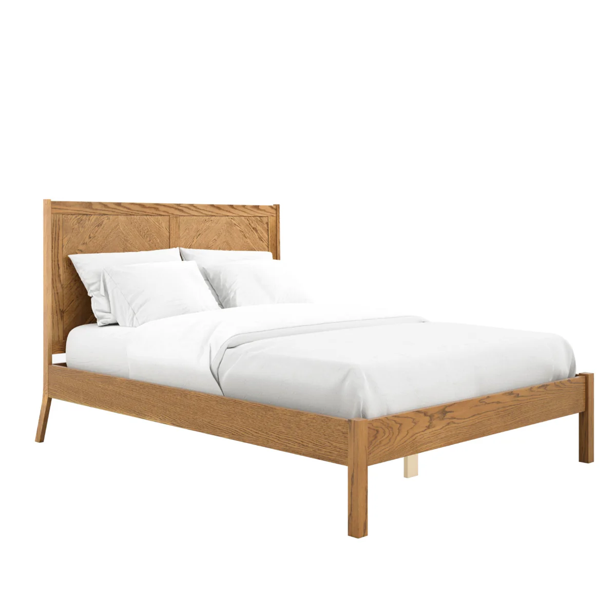 HO+ME Ziggy Double Bed In Smoked Herringbone - Image 2
