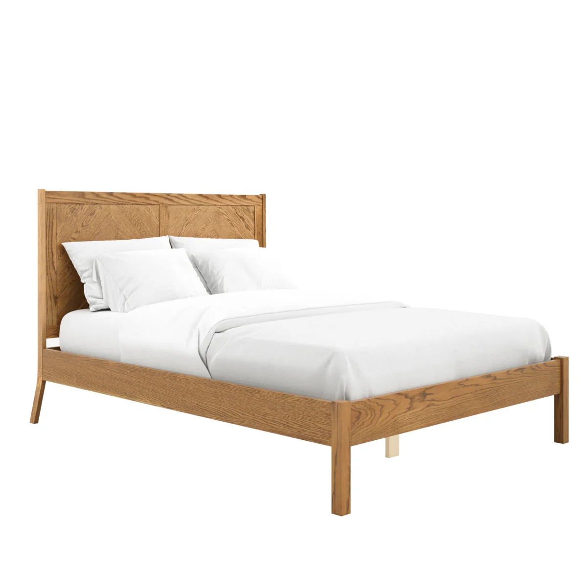 HO+ME Ziggy Kind Size Bed In Smoked Herringbone - Image 2