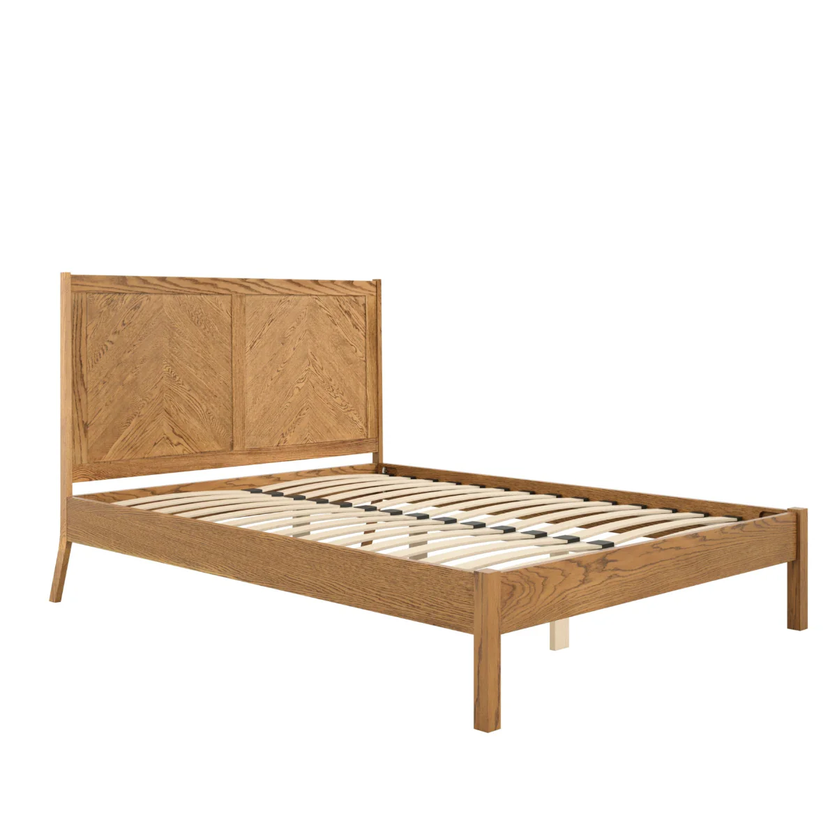 HO+ME Ziggy Kind Size Bed In Smoked Herringbone - Image 3