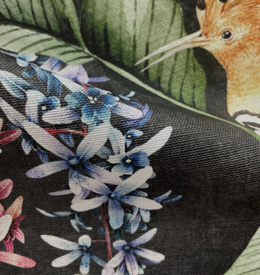 Avalana Hoopoe Garden Oyster Linen Fabric
