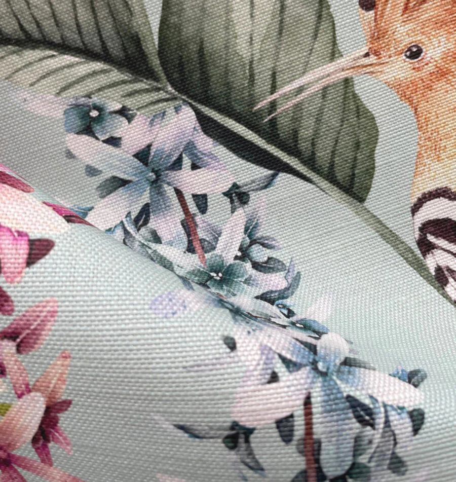 Avalana Hoopoe Garden Oyster Linen Fabric - Image 3