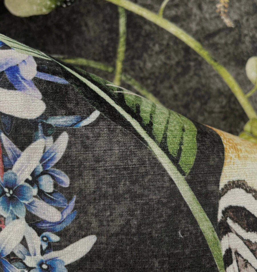 Avalana Hoopoe Garden Recycled Velvet Fabric