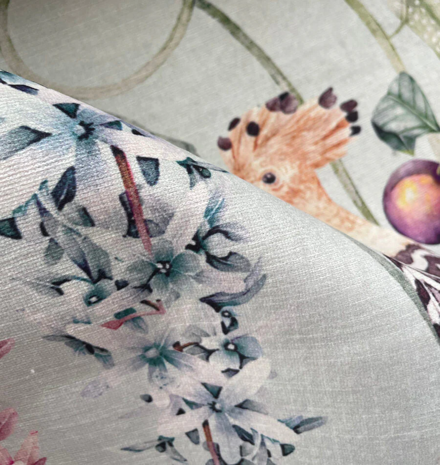 Avalana Hoopoe Garden Recycled Velvet Fabric - Image 3