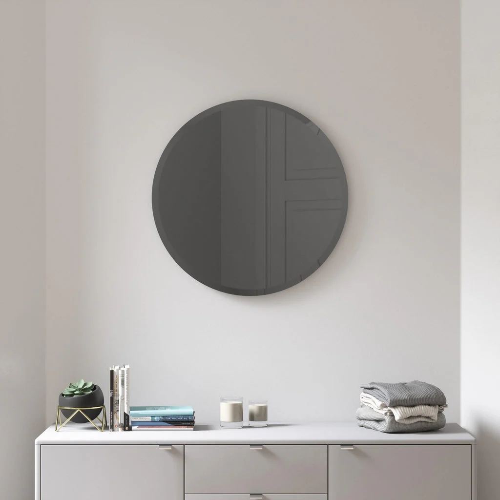 Umbra Hub Bevy Round Mirror Smoked Grey 61cm - Image 2