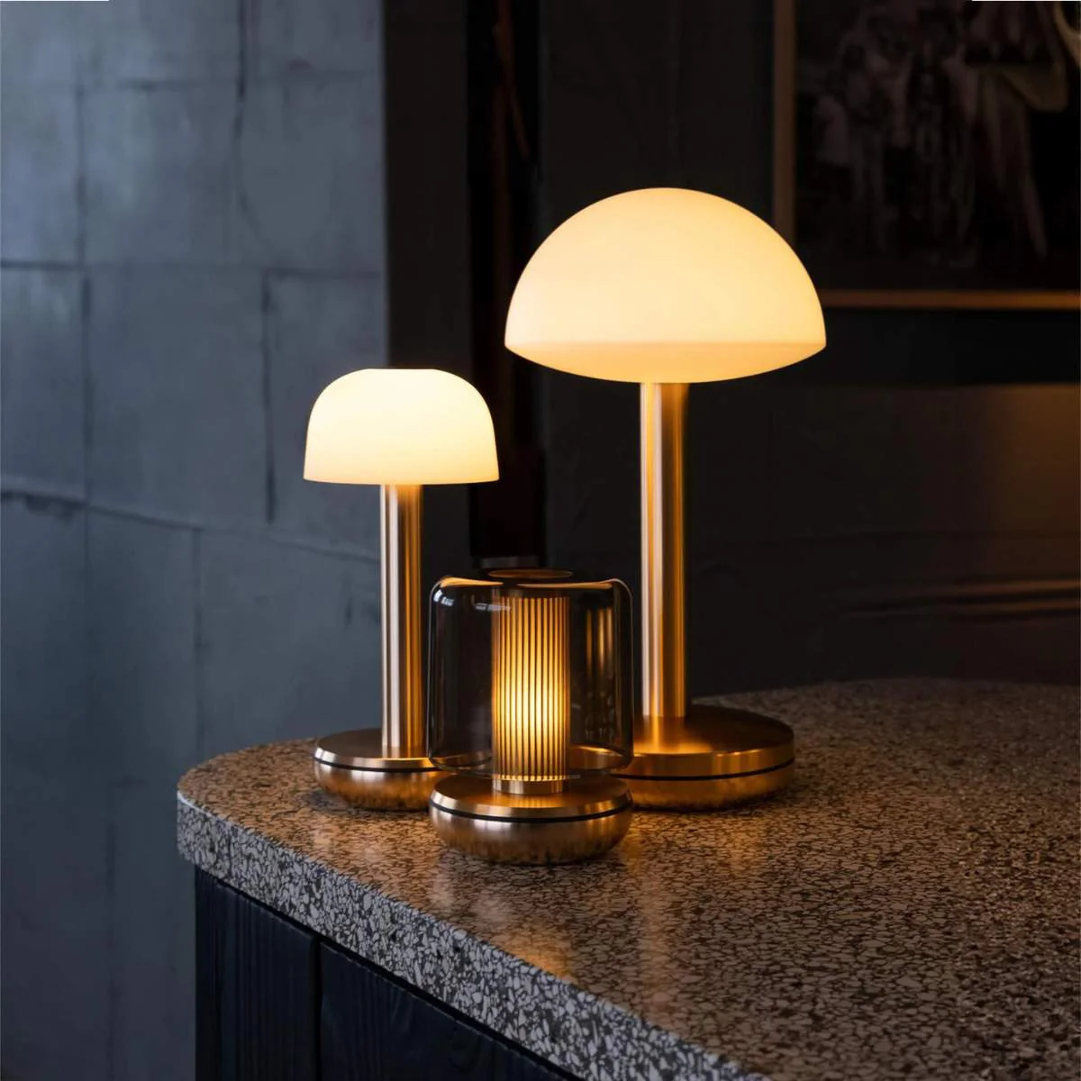 Humble Firefly Rechargeable Table Light Smoked/Gold - Image 5