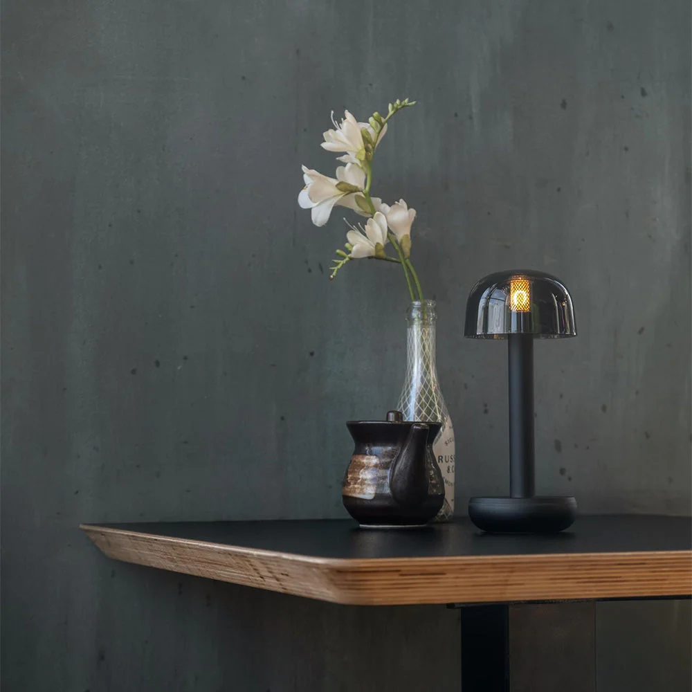 Humble Two Rechargeable Table Lamp - Smoked Black - Image 3