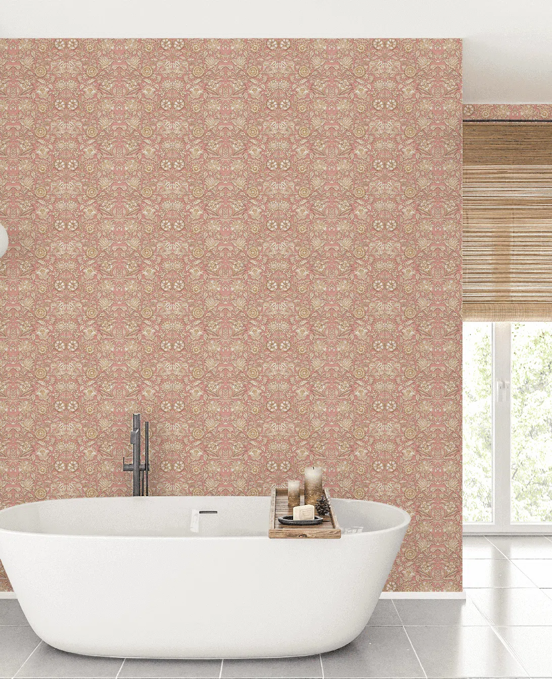 Creative Lab Amsterdam Indian Flower Pink Wallpaper Mural - Image 5