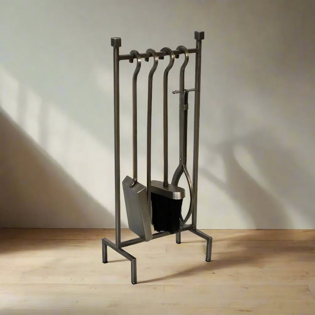 Ivyline Iron Hanging Rack Fireside Companion Set - Image 3
