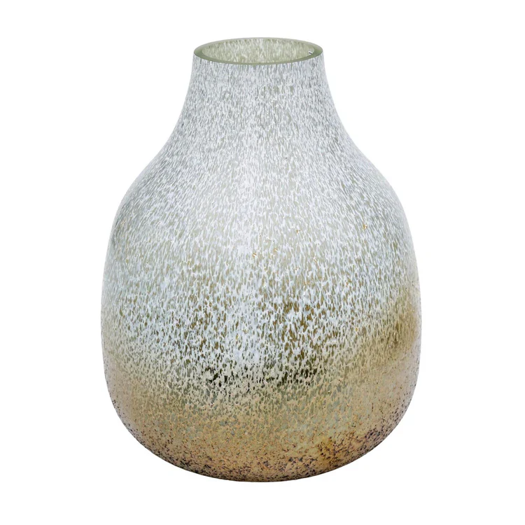 Ivyline Handmade Verre Round Frosted Glass Vase - Image 2