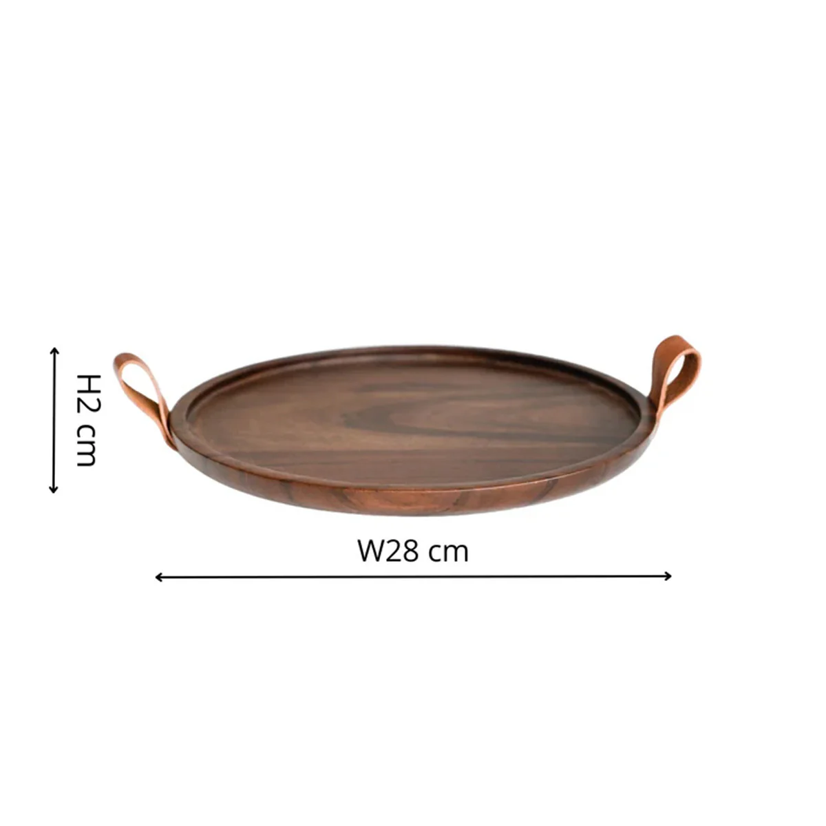 Ivyline Harvey Walnut Wooden Candle Plate - Image 4