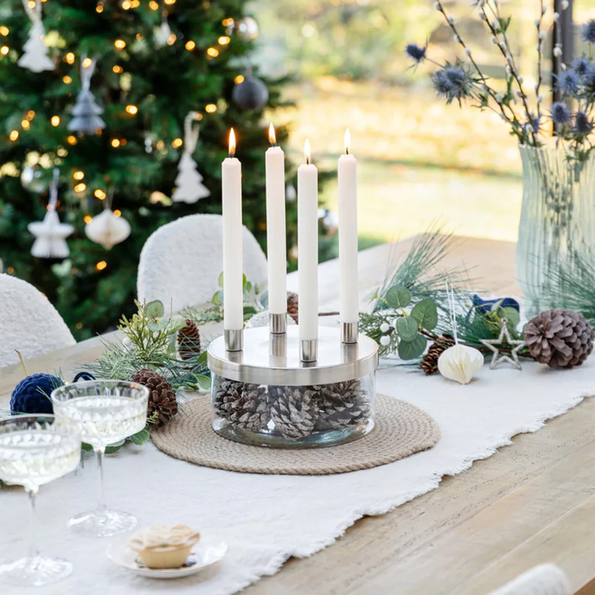 Ivyline Metal Candle Holder with Glass Bowl - Image 11