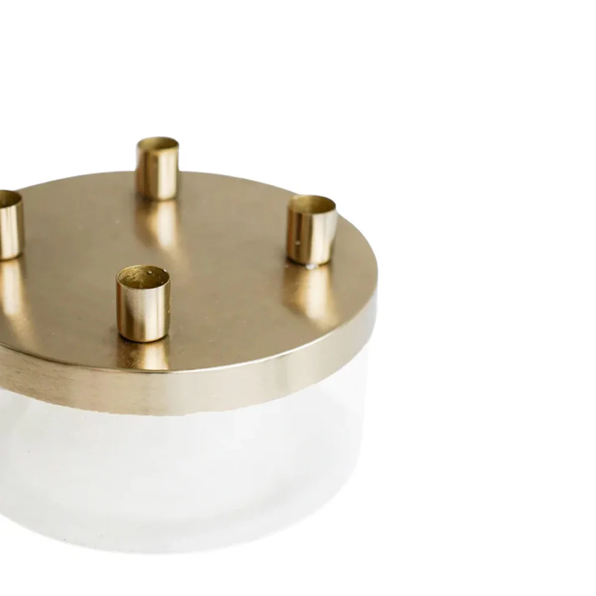 Ivyline Metal Candle Holder with Glass Bowl - Image 4