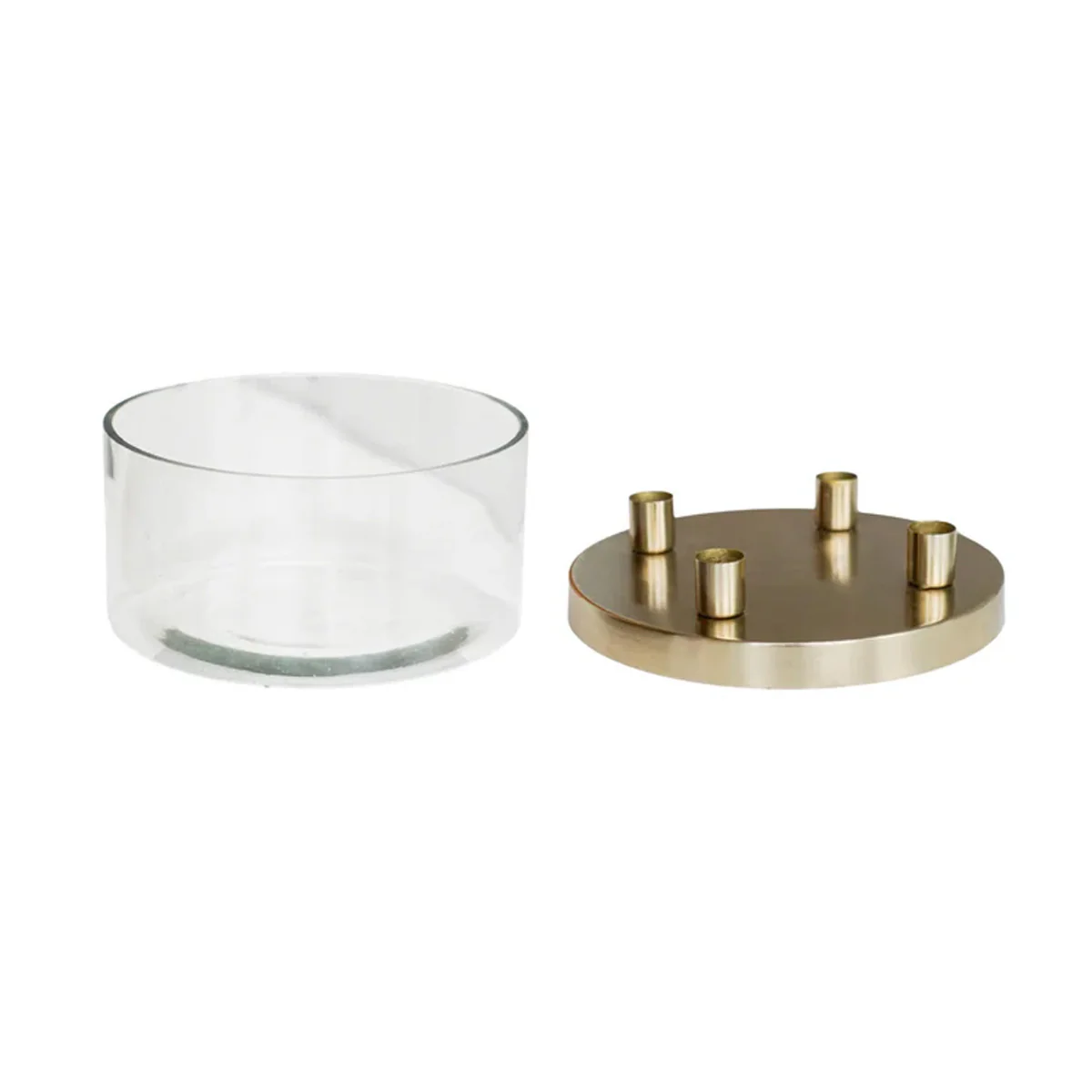 Ivyline Metal Candle Holder with Glass Bowl - Image 6