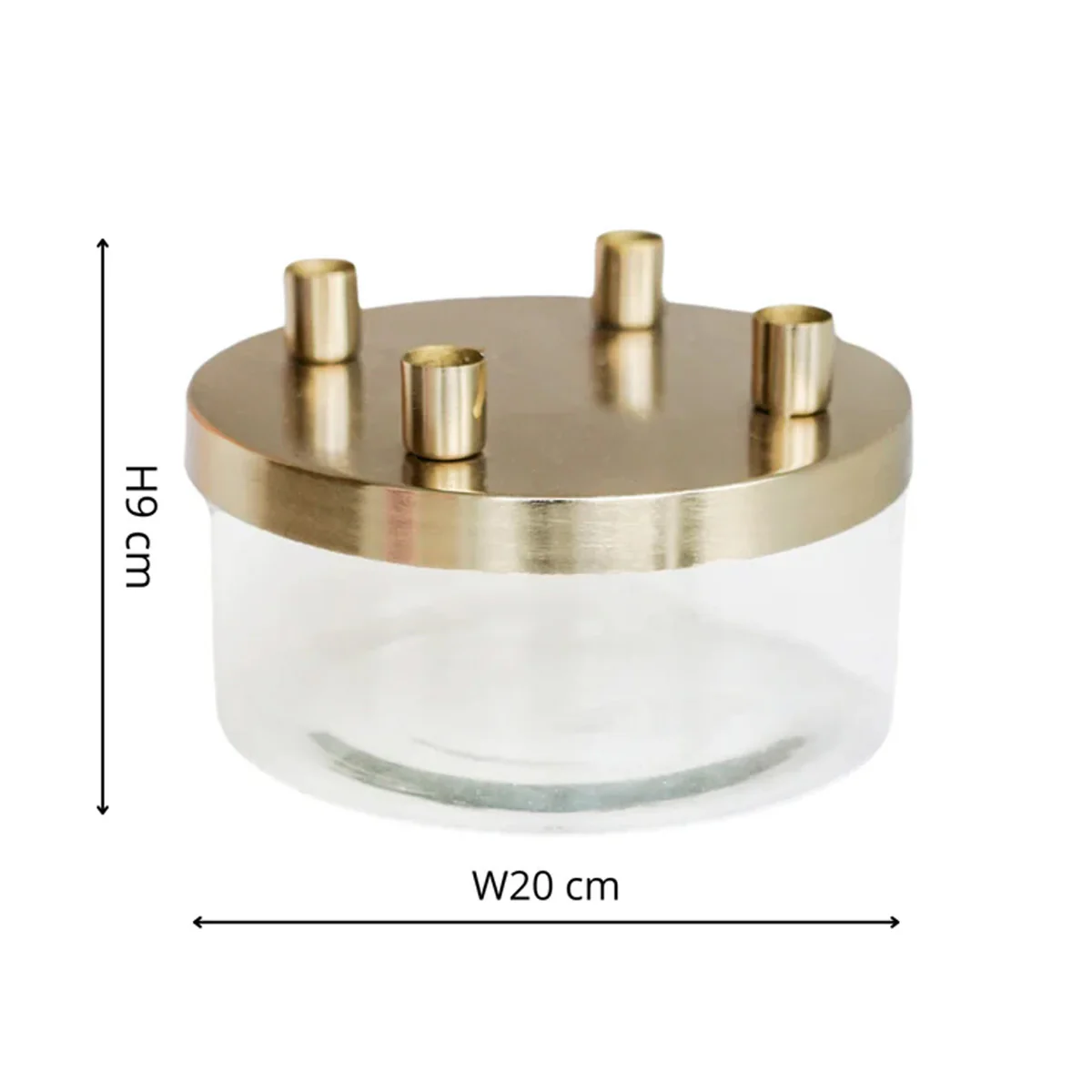 Ivyline Metal Candle Holder with Glass Bowl - Image 8