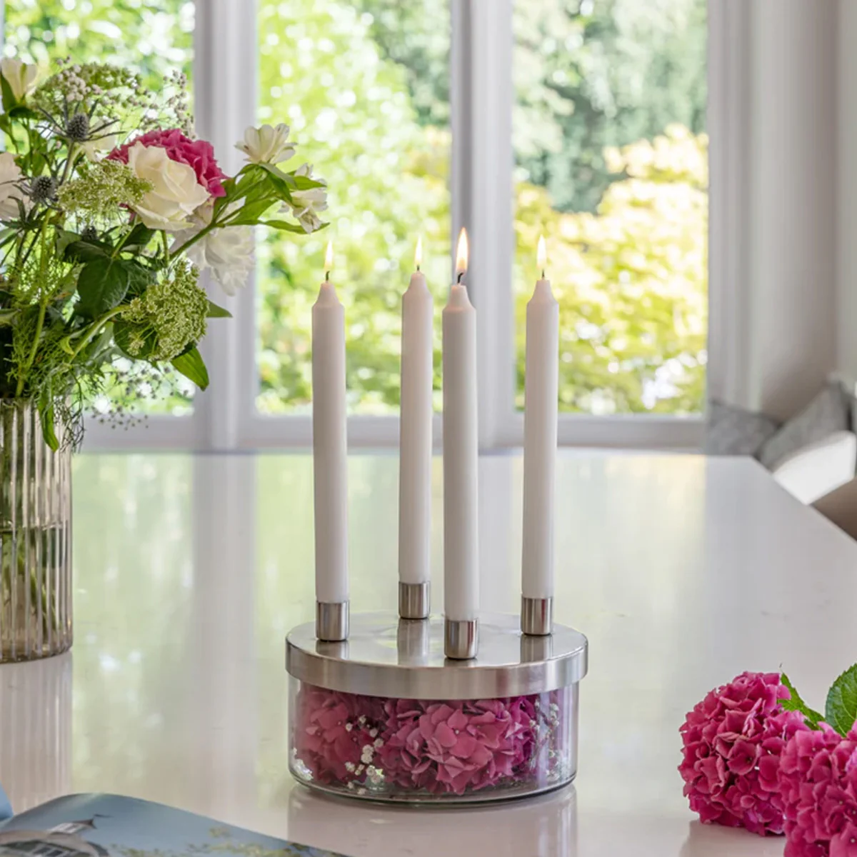 Ivyline Metal Candle Holder with Glass Bowl - Image 9