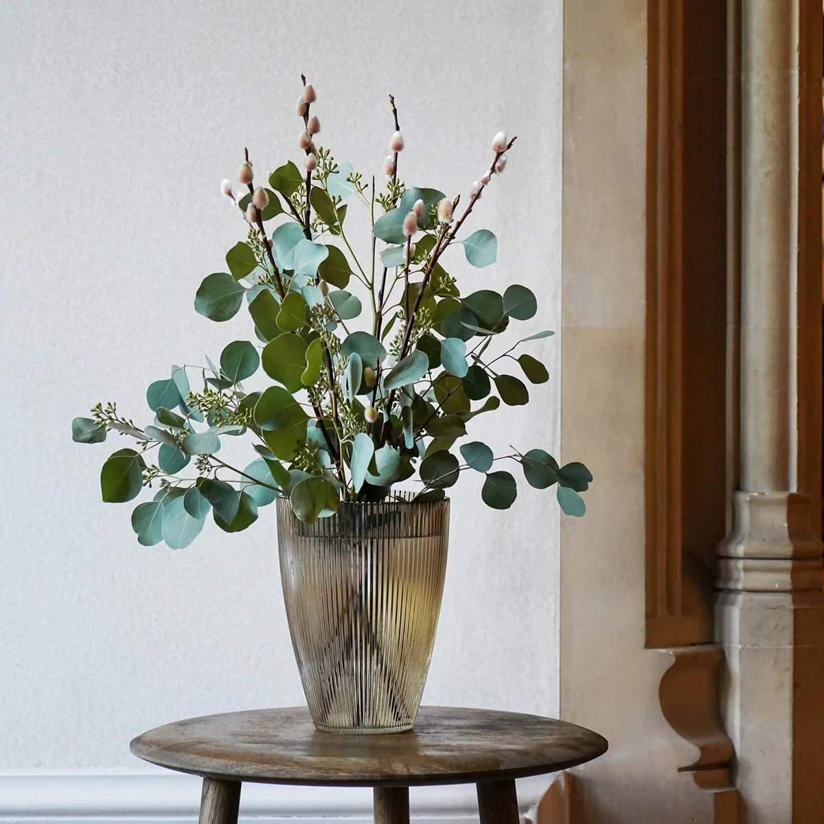 Ivyline Tall Ribbed Vase - Mocha - Image 5