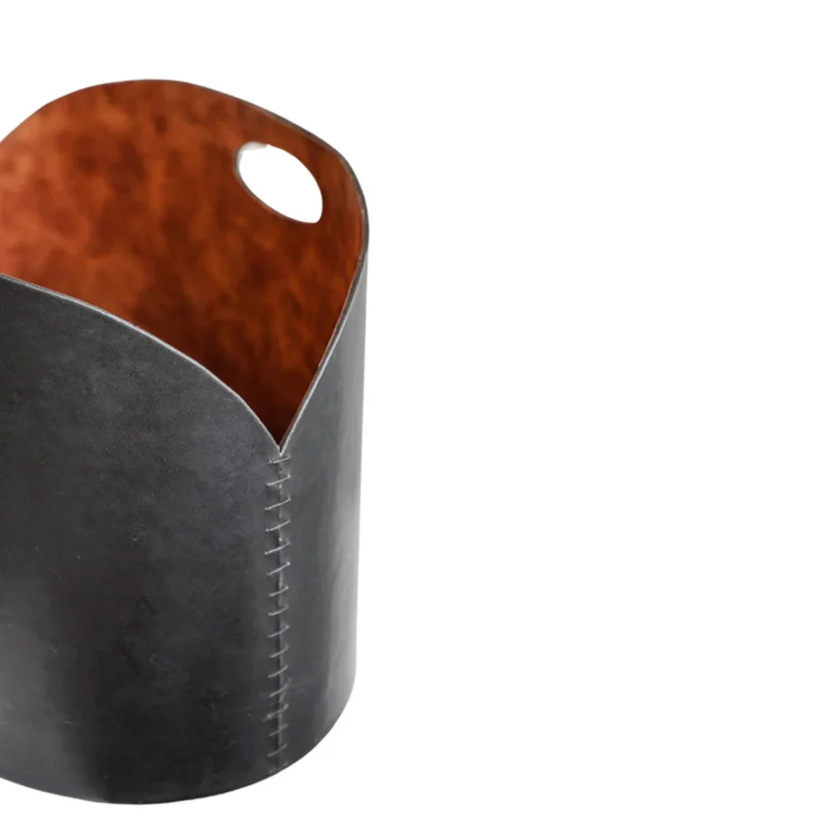 Ivyline Tan Faux Leather Log Bucket - Image 3