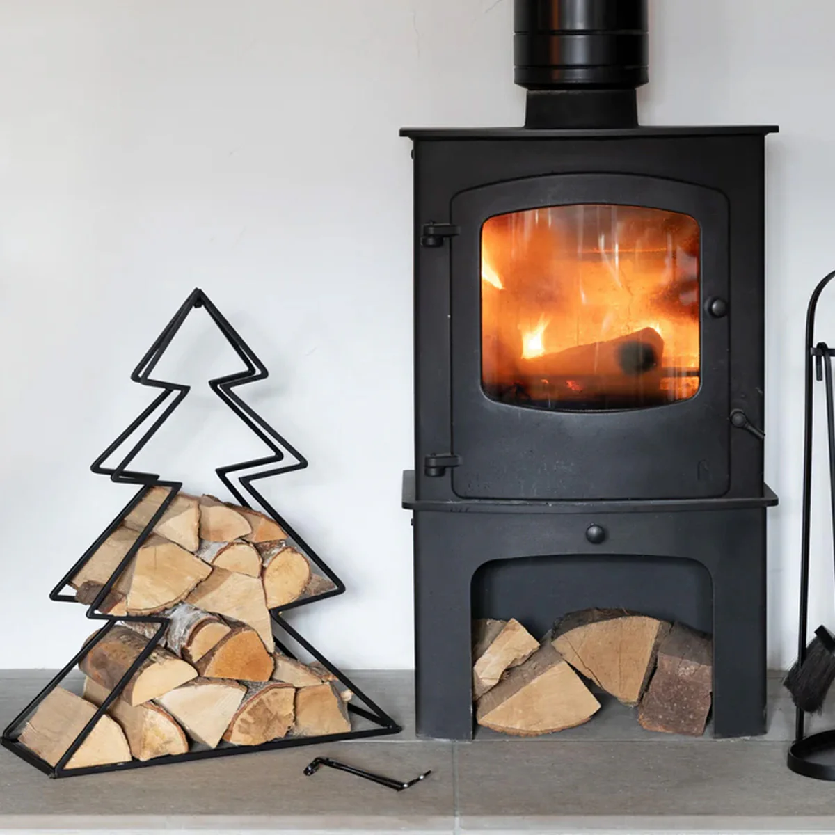 Ivyline Tree Log Holder Black Set of 2 - Image 4