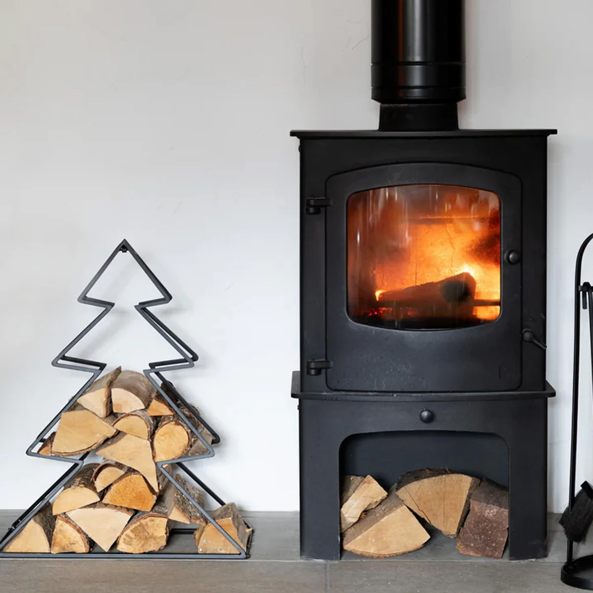 Ivyline Tree Log Holder Black Set of 2 - Image 5