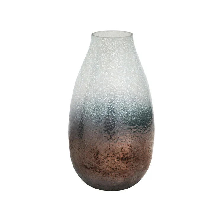 Ivyline Verre Snowdrop Atlantic Frosted Vase - Image 2