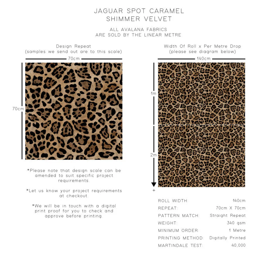 Avalana Jaguar Spot Shimmer Velvet Fabric - Image 4