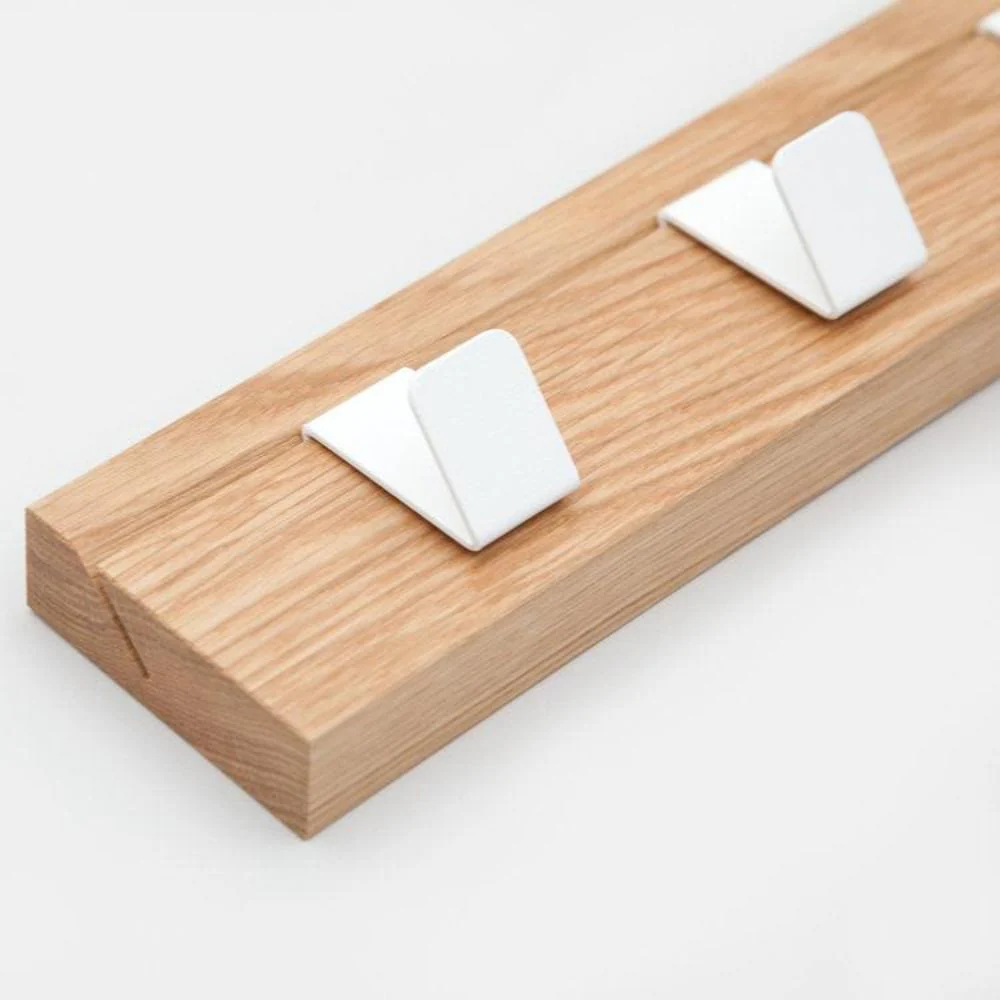 Honest Furniture 45 Solid Oak Coat Rail - Image 3