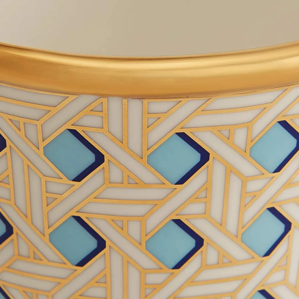Jonathan Adler Basketweave Pedestal Bowl - Image 2