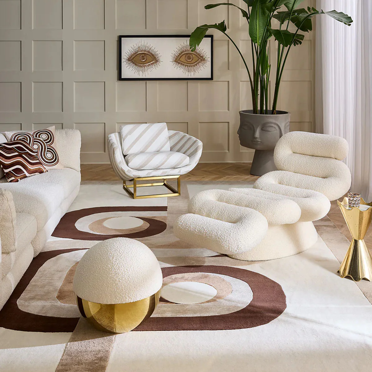 Jonathan Adler Beaumont Lounge Chair - Diagonal Natural - Image 8