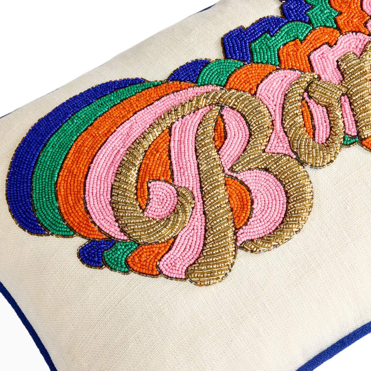 Jonathan Adler Bonjour Beaded Cushion - Image 3