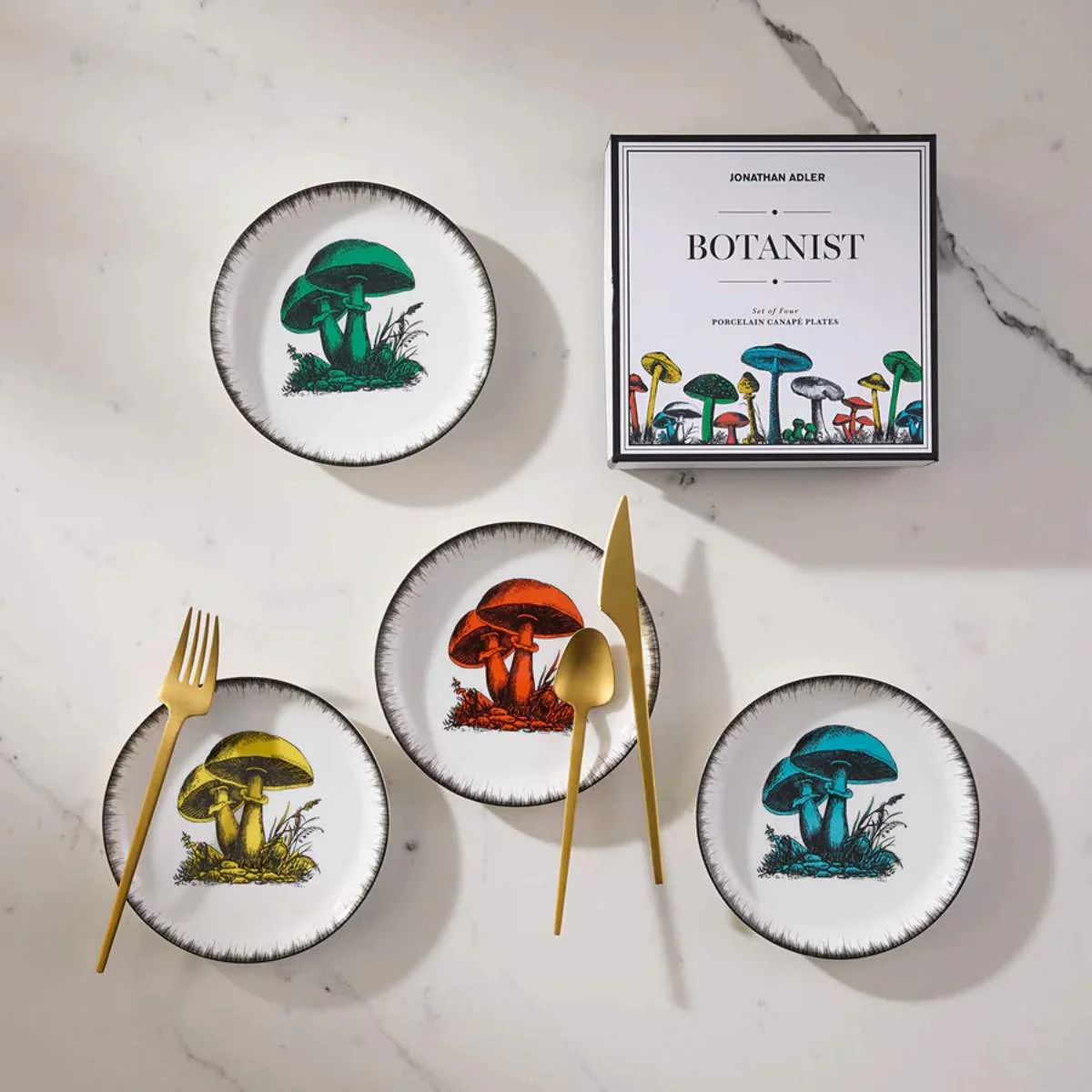 Jonathan Adler Botanist Canapé Plate Set - Image 4