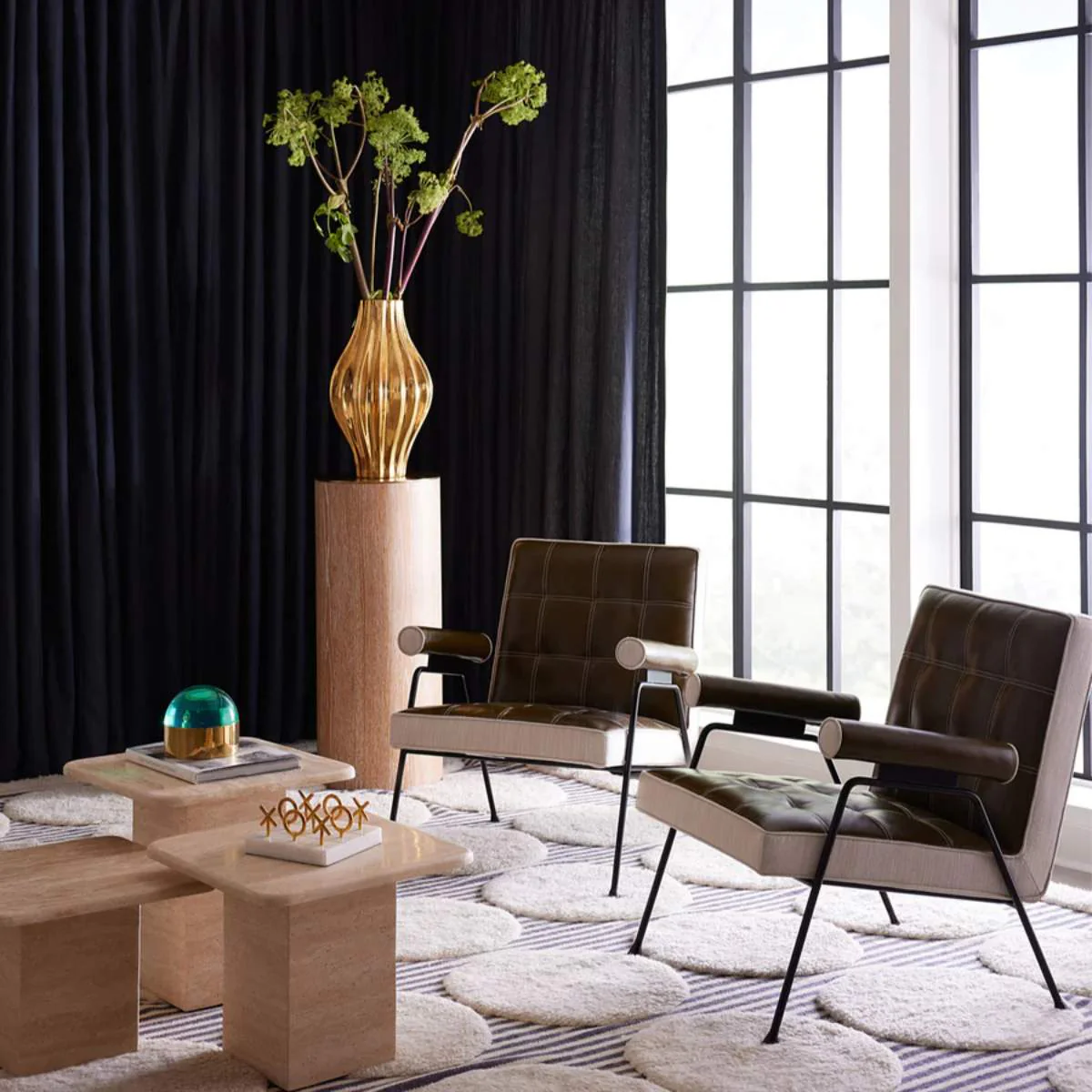 Jonathan Adler Brass Tic-Tac-Toe Set - Image 6