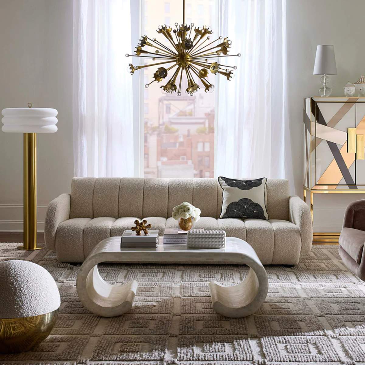 Jonathan Adler Casablanca Scroll Cocktail Table - Image 5