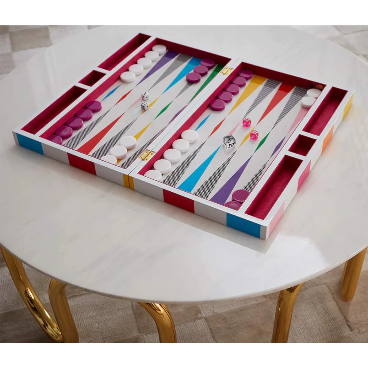 Jonathan Adler Checkerboard Backgammon Set - Image 3