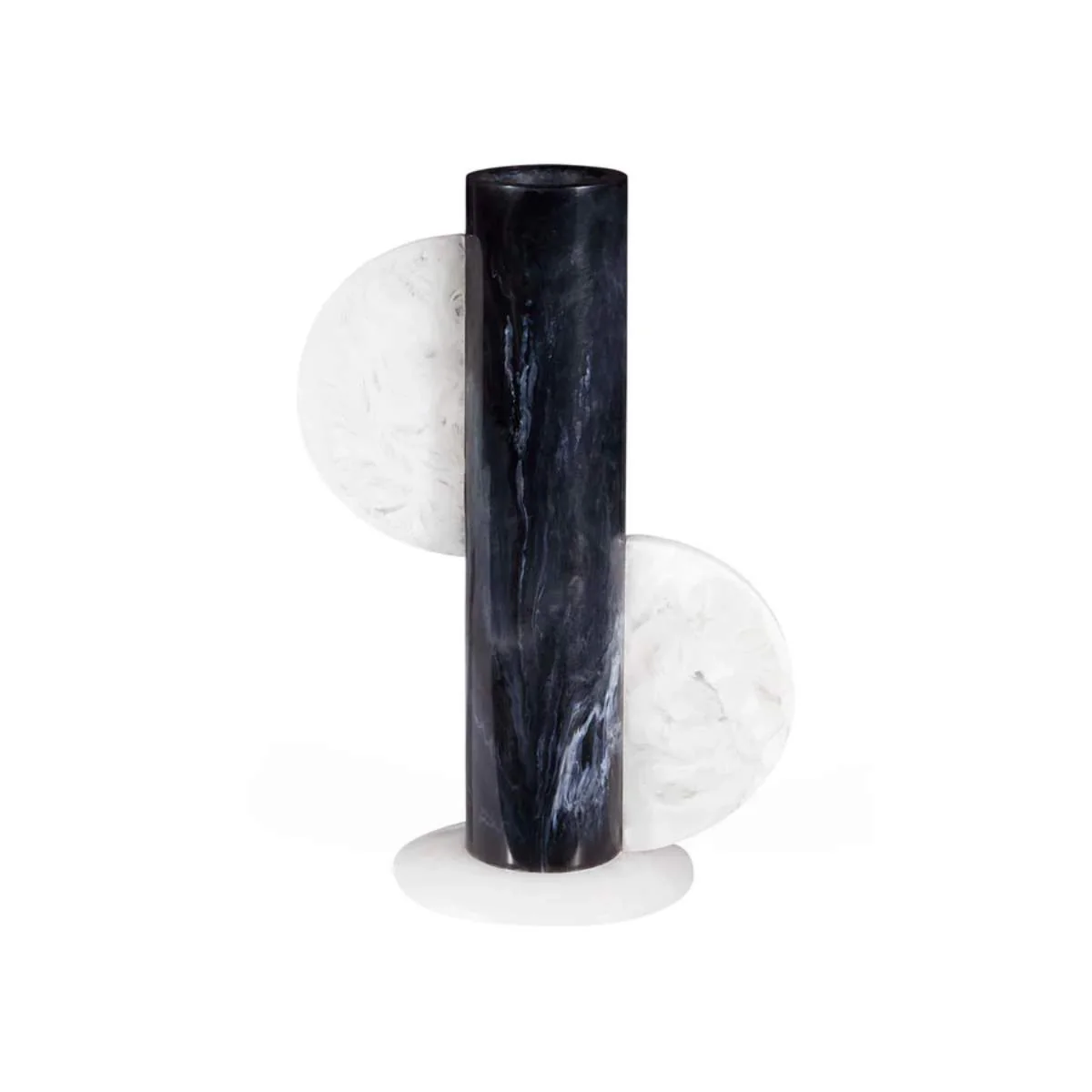 Jonathan Adler Como Black & White Cylinder Vase