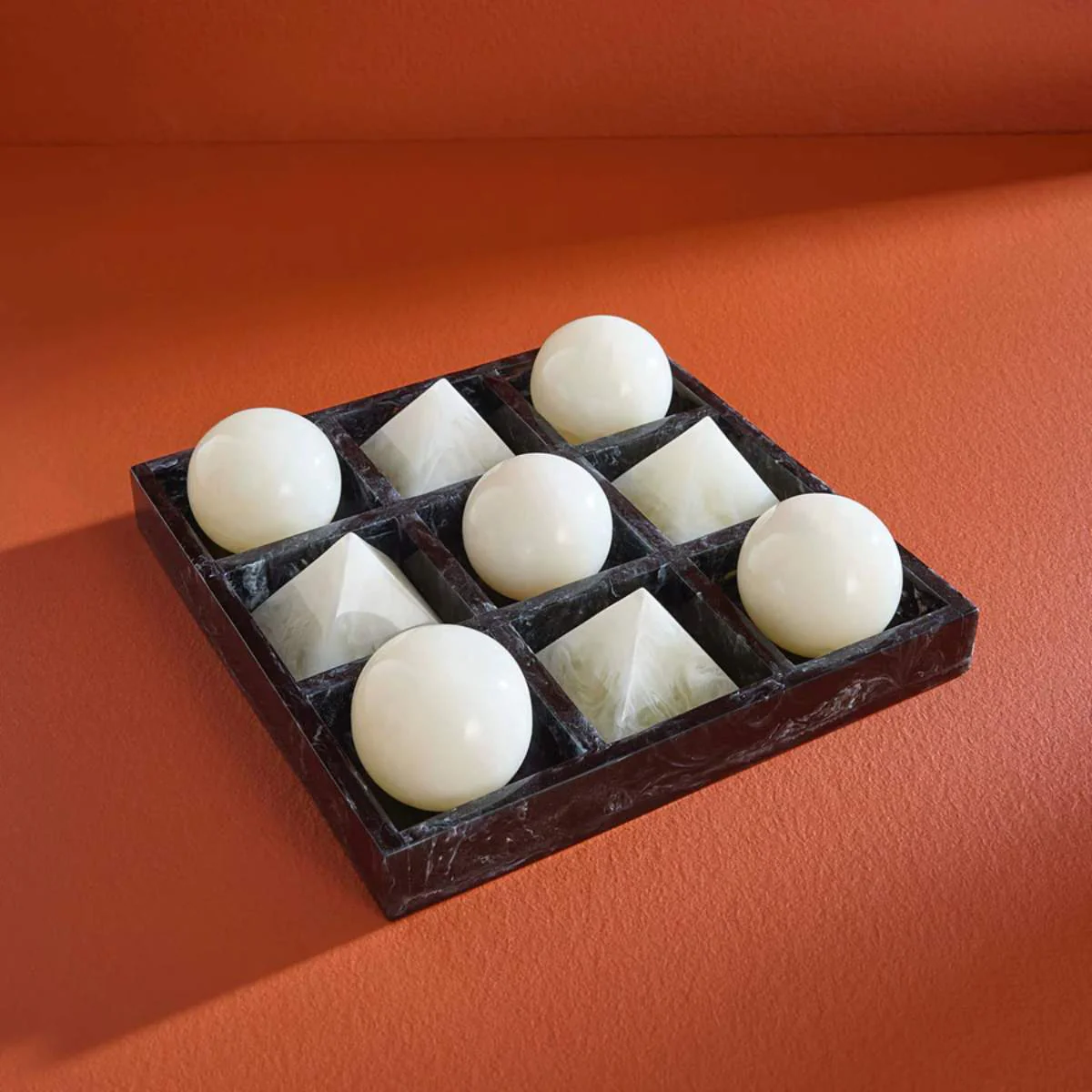 Jonathan Adler Como Black & White Tic-Tac-Toe Set - Image 4