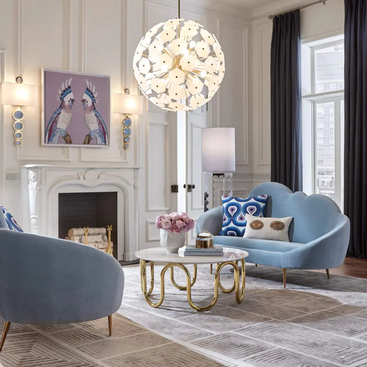 Jonathan Adler Ether 69.5" Cloud Settee - Image 4