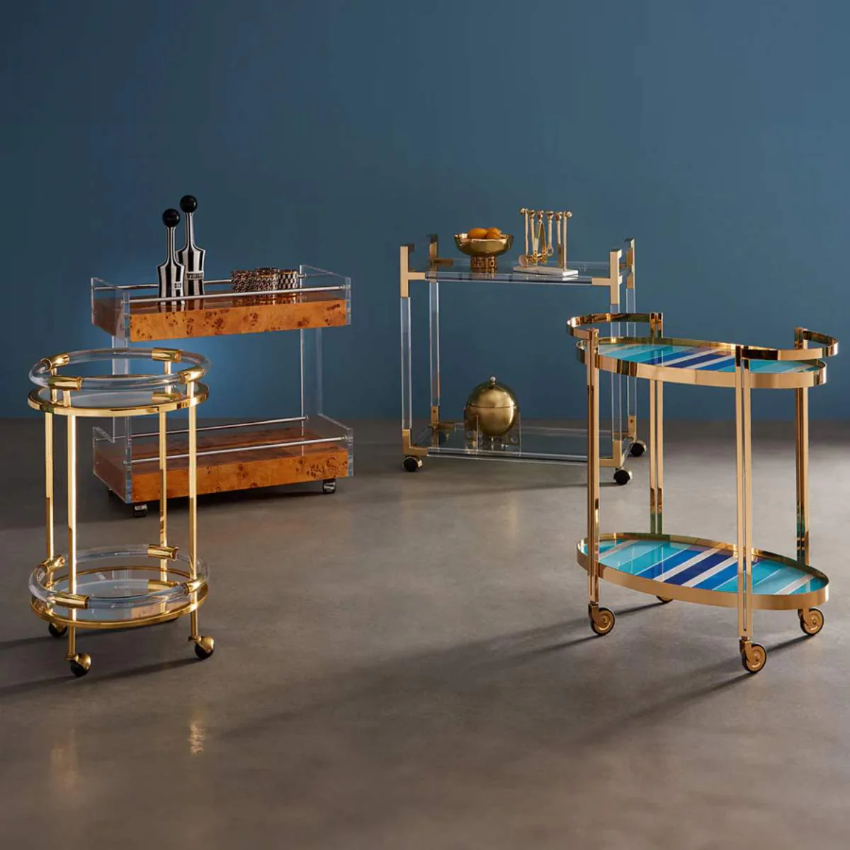 Jonathan Adler Jacques Round Bar Cart - Image 9