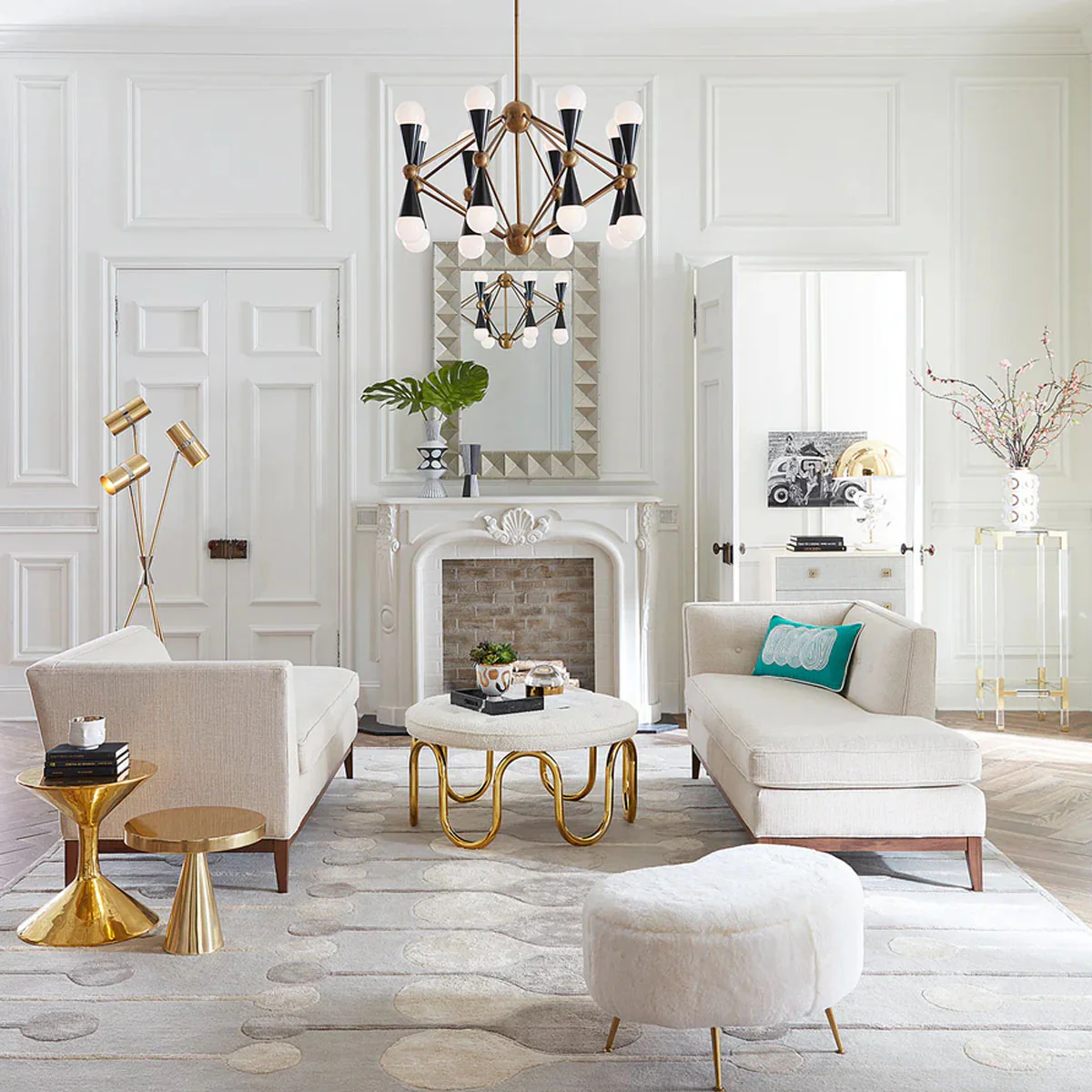 Jonathan Adler Kidney Ottoman - Image 5