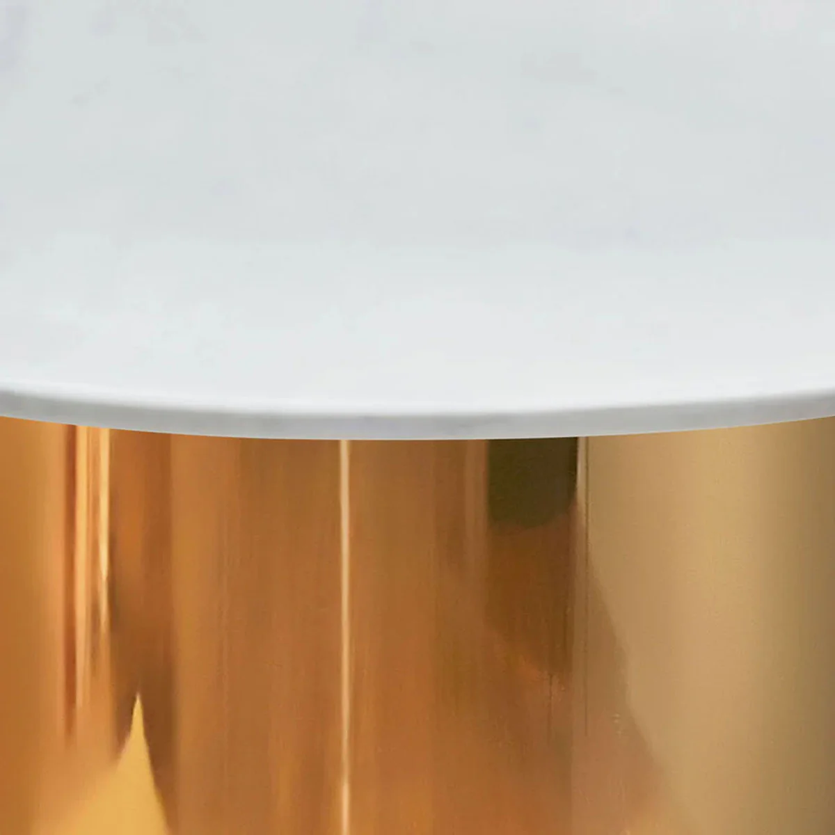Jonathan Adler Alphaville Dining Table - 44" - Brass/White Marble - Image 2