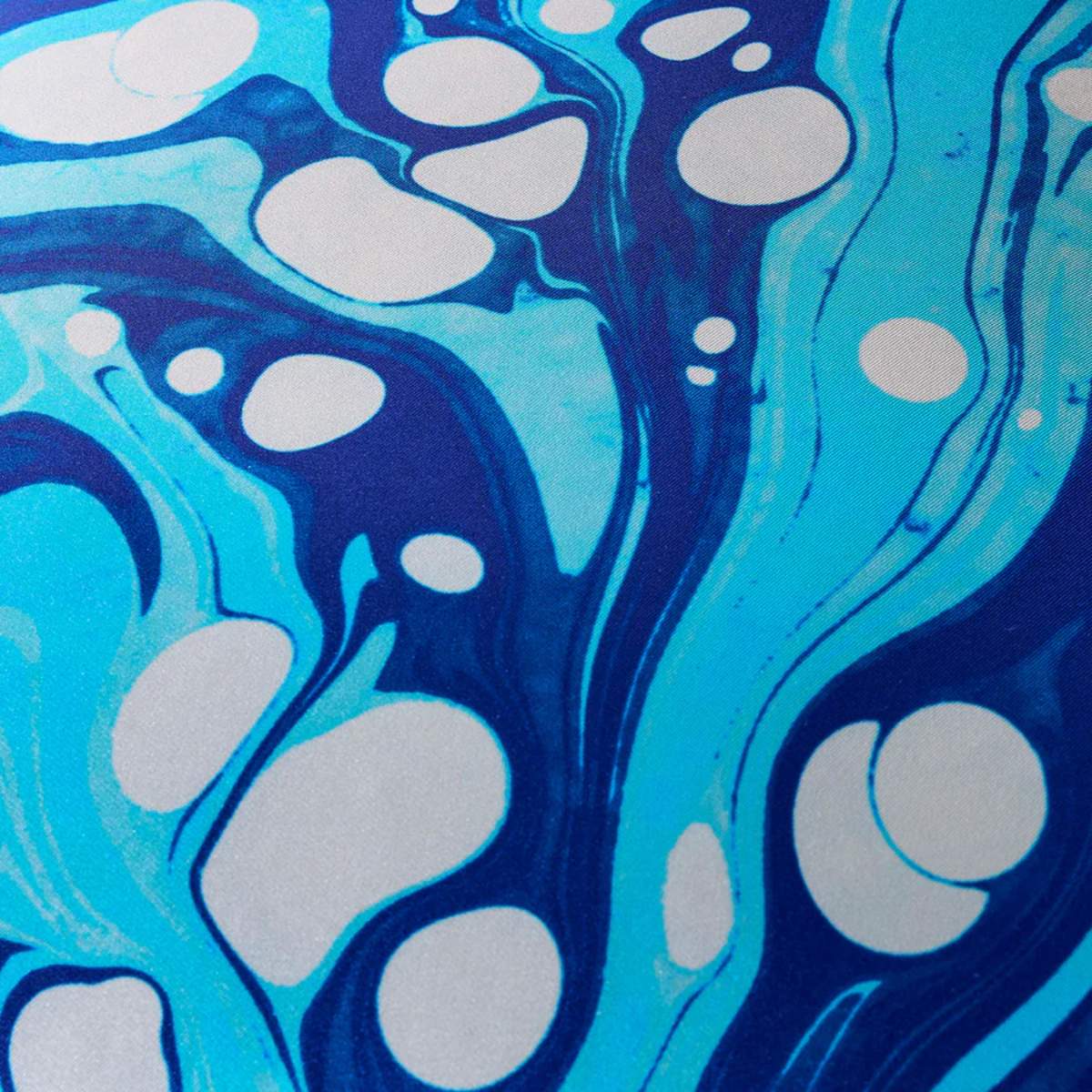 Jonathan Adler Marbleized Blue Silk Cushion - Image 2