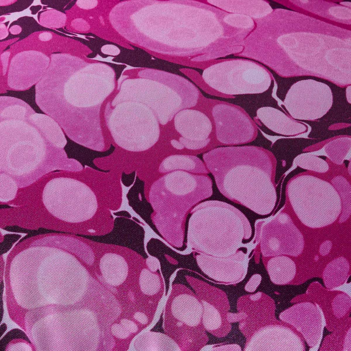 Jonathan Adler Marbleized Fuchsia Silk Cushion - Image 2
