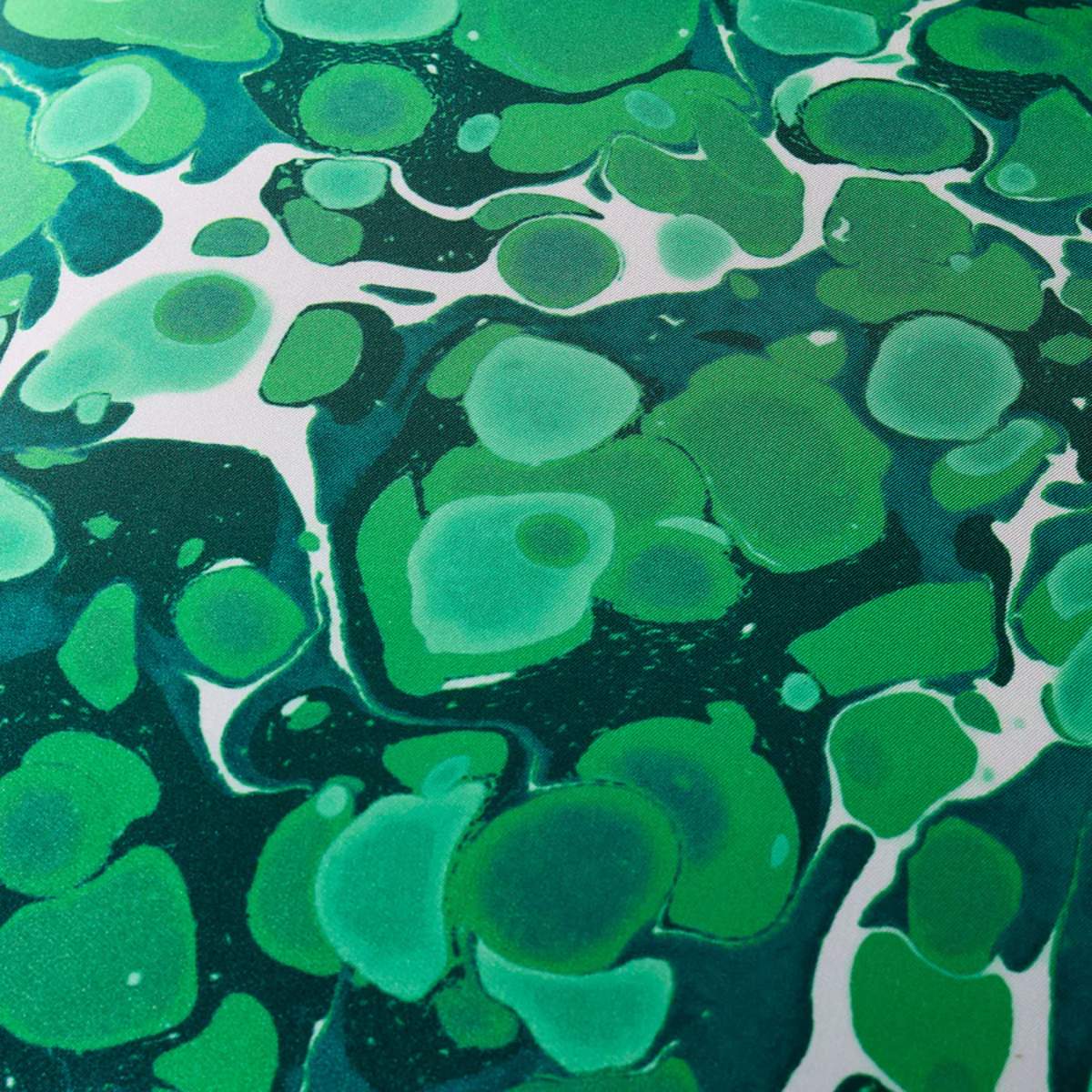 Jonathan Adler Marbleized Green Silk Cushion - Image 2