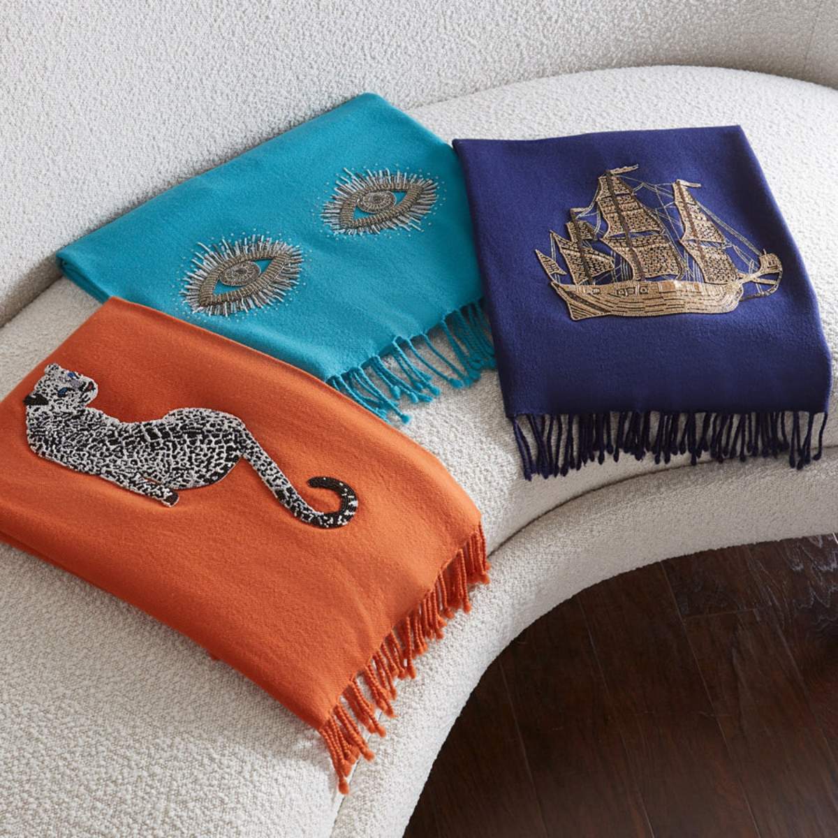 Jonathan Adler Muse Eyes Embellished Throw - Image 4
