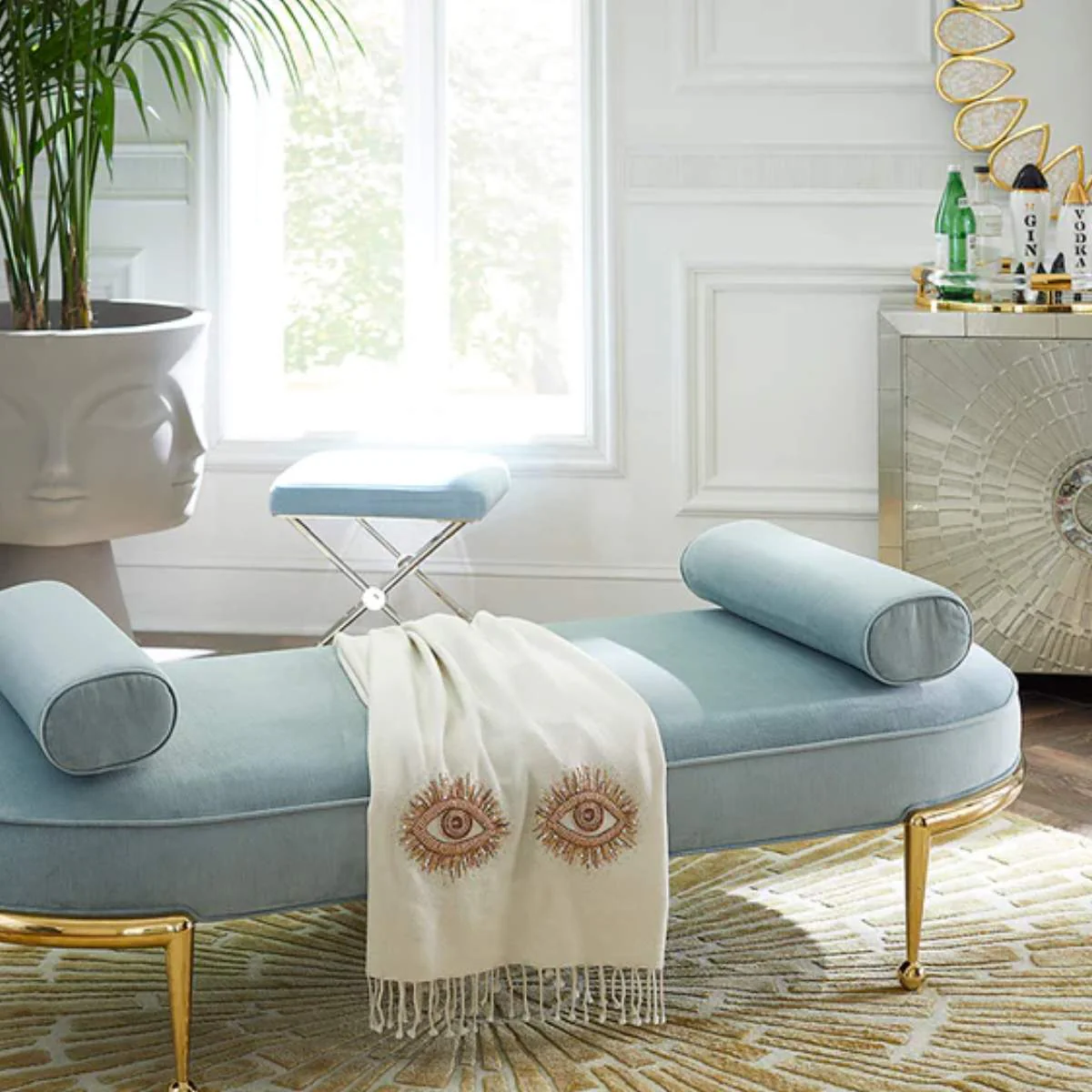 Jonathan Adler Muse Eyes Embellished Throw - Image 6