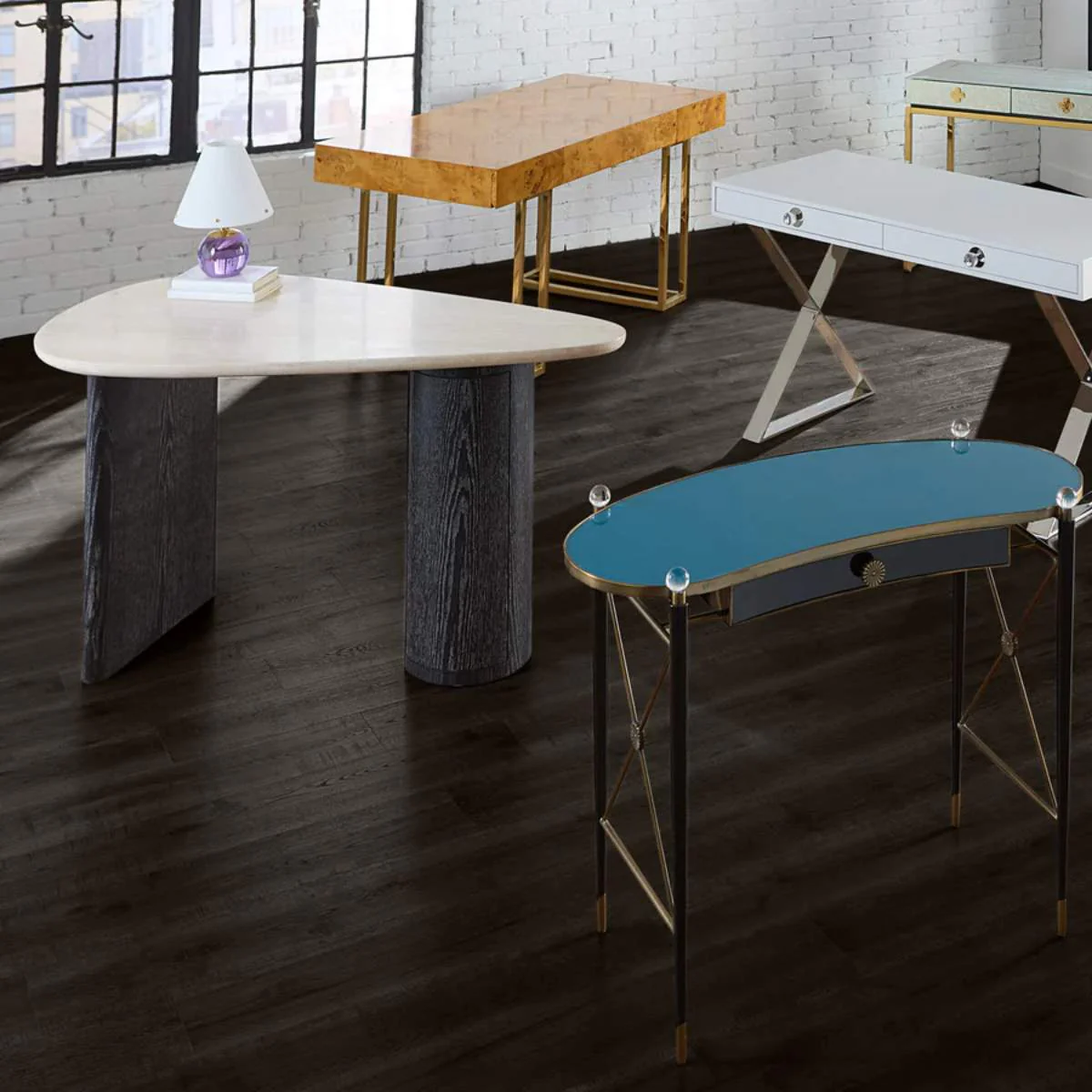 Jonathan Adler Oeuf Travertine Desk - Image 15