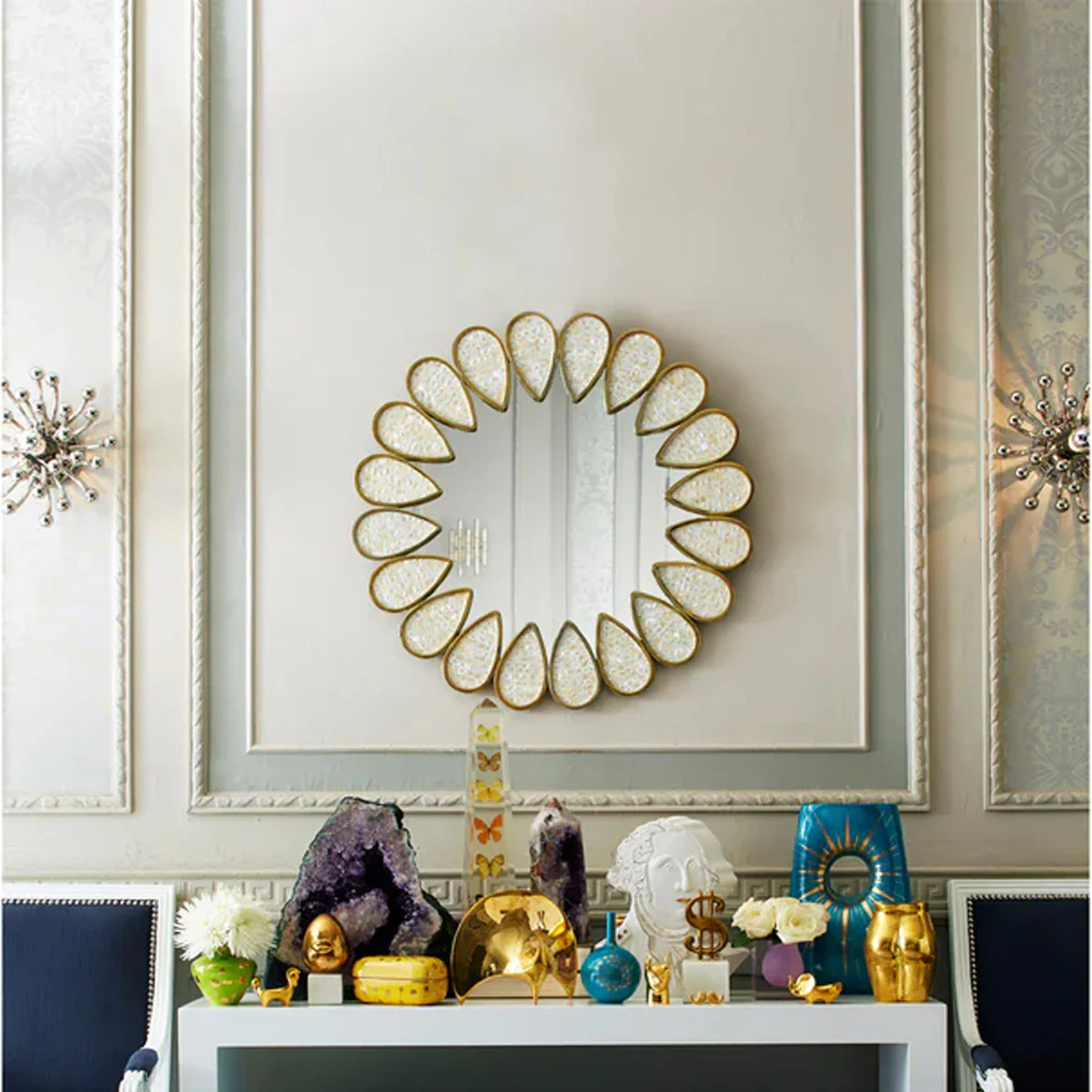 Jonathan Adler Petal Mirror - Grey - Image 5