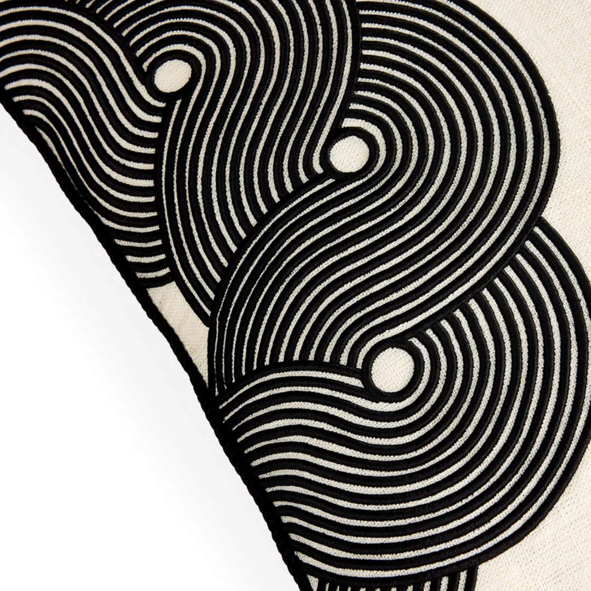 Jonathan Adler Pompidou B&W Half Circles Cushion - Image 3