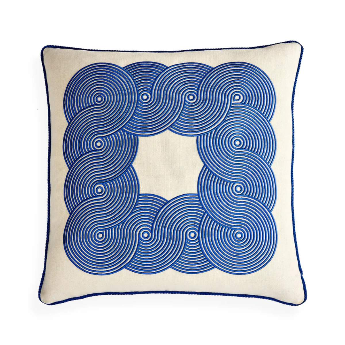 Jonathan Adler Pompidou Cobalt Border Cushion